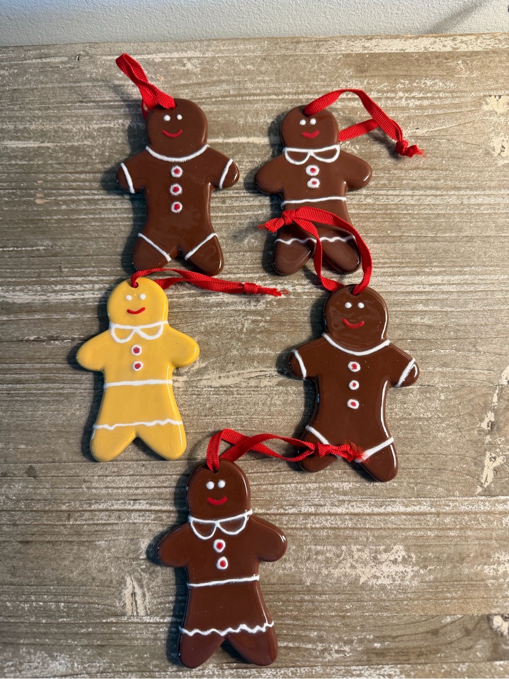 Martha Stewart Vintage Gingerbread Christmas Ornaments Set
Of 5
